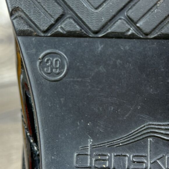 Dansko Professional Black Metallic Patent Leather Women’s Sz 8.5-9/EU 39 Clogs - Picture 6 of 10